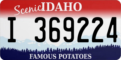 ID license plate I369224