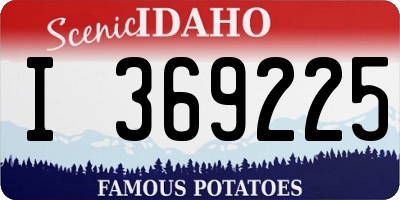 ID license plate I369225