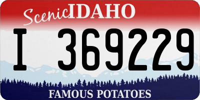 ID license plate I369229