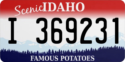 ID license plate I369231