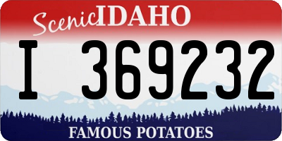 ID license plate I369232