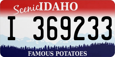 ID license plate I369233