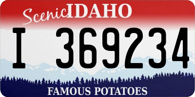 ID license plate I369234