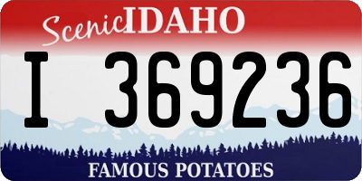 ID license plate I369236