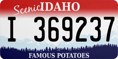 ID license plate I369237