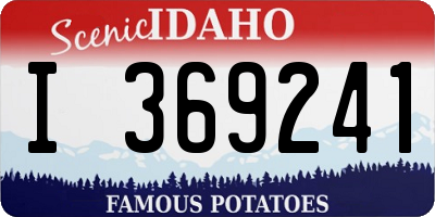 ID license plate I369241