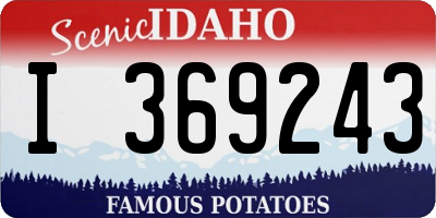 ID license plate I369243