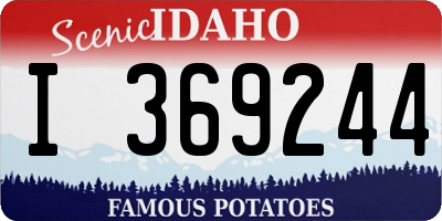 ID license plate I369244
