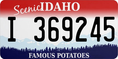 ID license plate I369245
