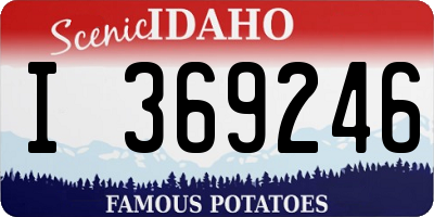 ID license plate I369246