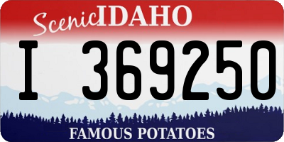 ID license plate I369250