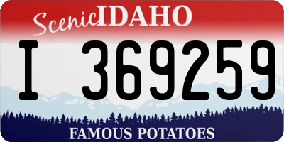 ID license plate I369259