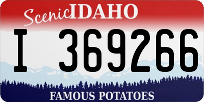 ID license plate I369266