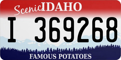 ID license plate I369268