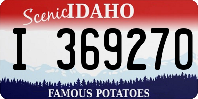 ID license plate I369270