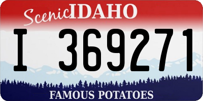 ID license plate I369271