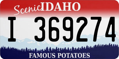 ID license plate I369274