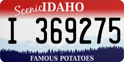 ID license plate I369275