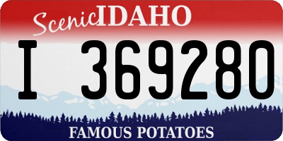 ID license plate I369280