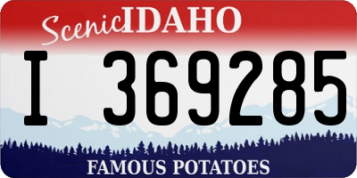 ID license plate I369285