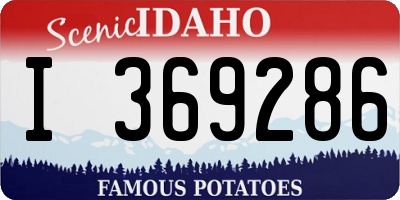 ID license plate I369286