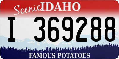 ID license plate I369288