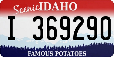 ID license plate I369290