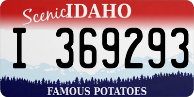 ID license plate I369293