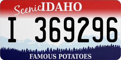 ID license plate I369296