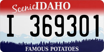 ID license plate I369301