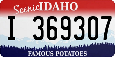 ID license plate I369307