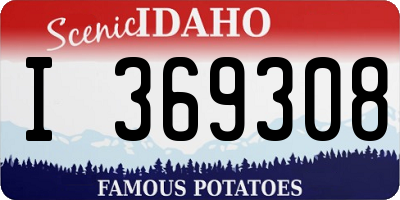 ID license plate I369308