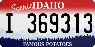 ID license plate I369313