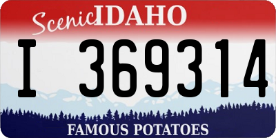 ID license plate I369314