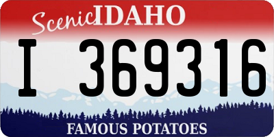 ID license plate I369316