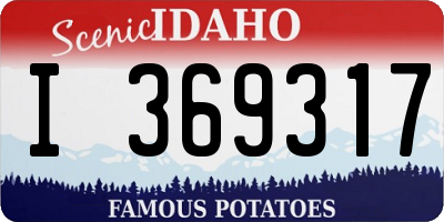 ID license plate I369317