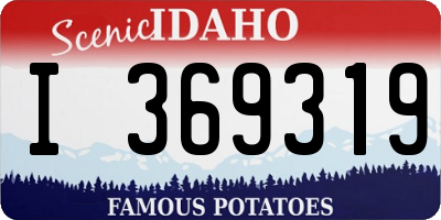 ID license plate I369319