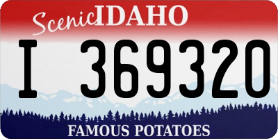 ID license plate I369320