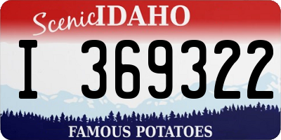 ID license plate I369322