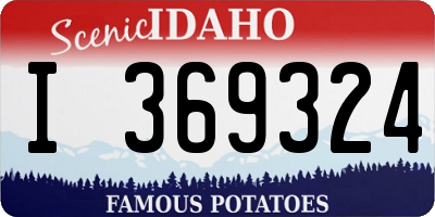 ID license plate I369324