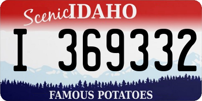 ID license plate I369332