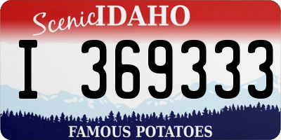 ID license plate I369333