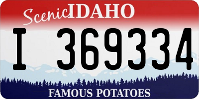 ID license plate I369334