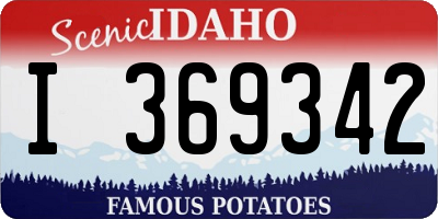 ID license plate I369342