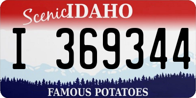 ID license plate I369344