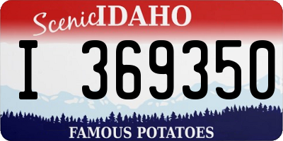 ID license plate I369350