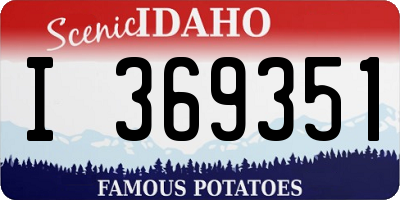 ID license plate I369351