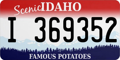 ID license plate I369352