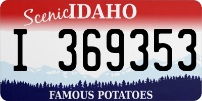 ID license plate I369353