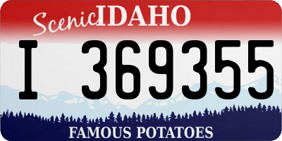 ID license plate I369355